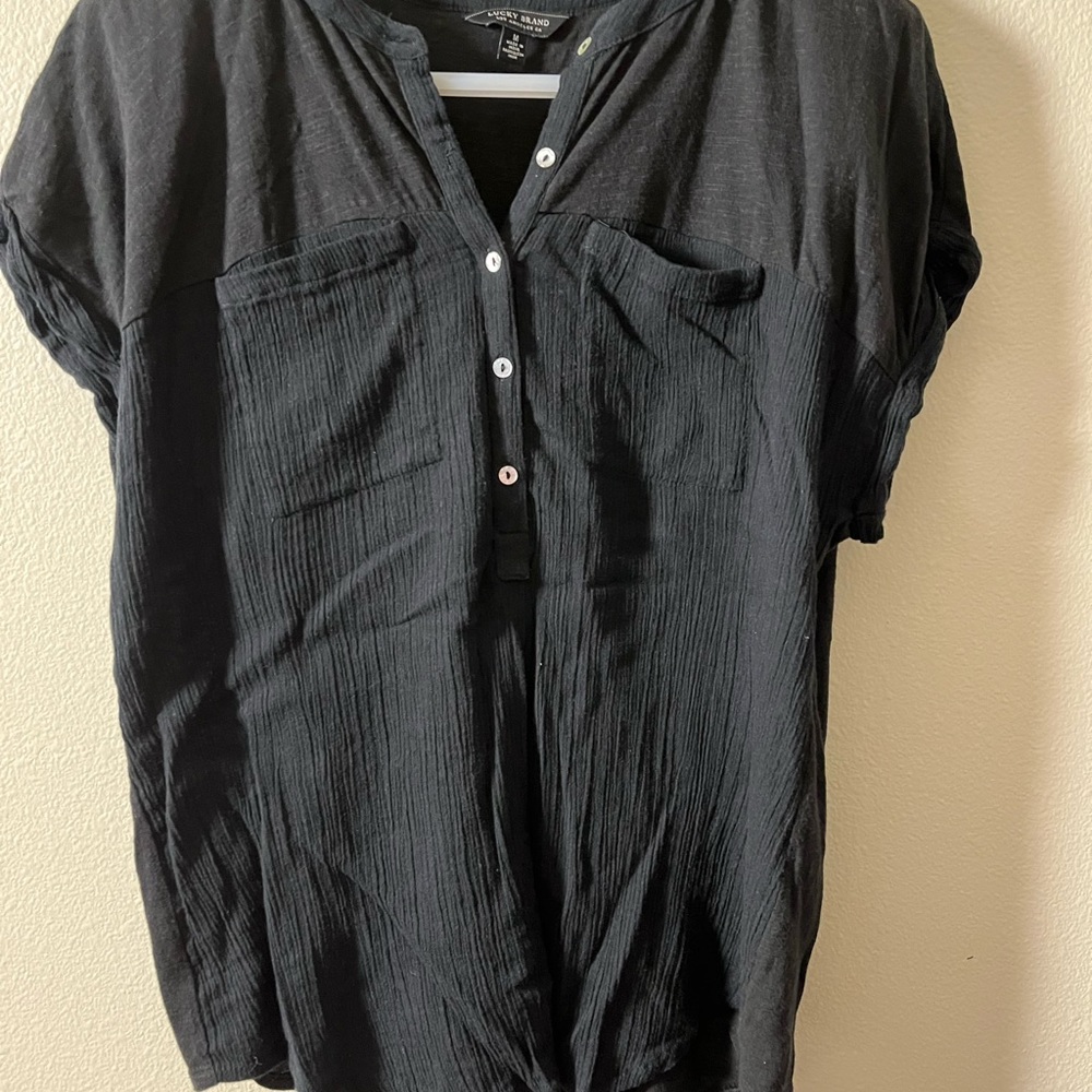 Lucky Brand Black Summer Top Size M